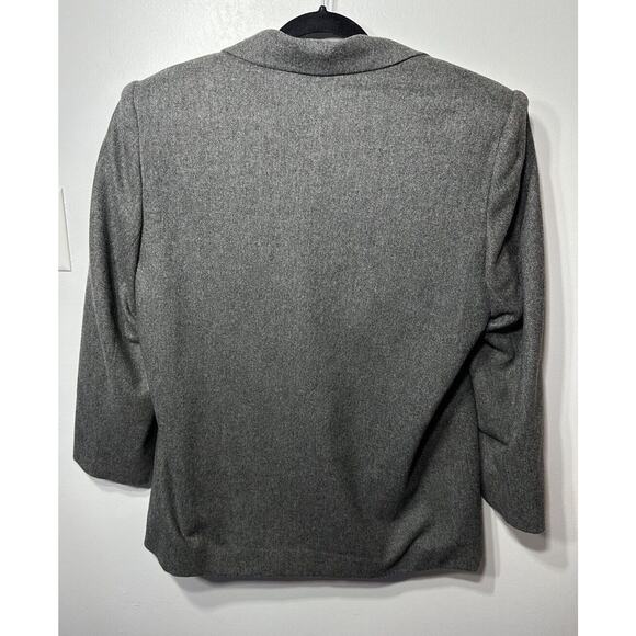 Vintage Sag Harbor Blazer Gray Wool Size 12Petite Y2K 90’s Academic Work - Picture 2 of 9